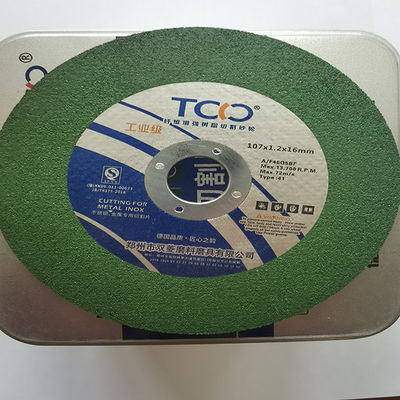 গুণ  72m/S Abrasive Cut Off Wheel Inox Stainless Steel Side Grinder Disc 107x1.2x16mm কারখানা